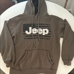 Jeep Men's Earthy Brown/Green Hoodie